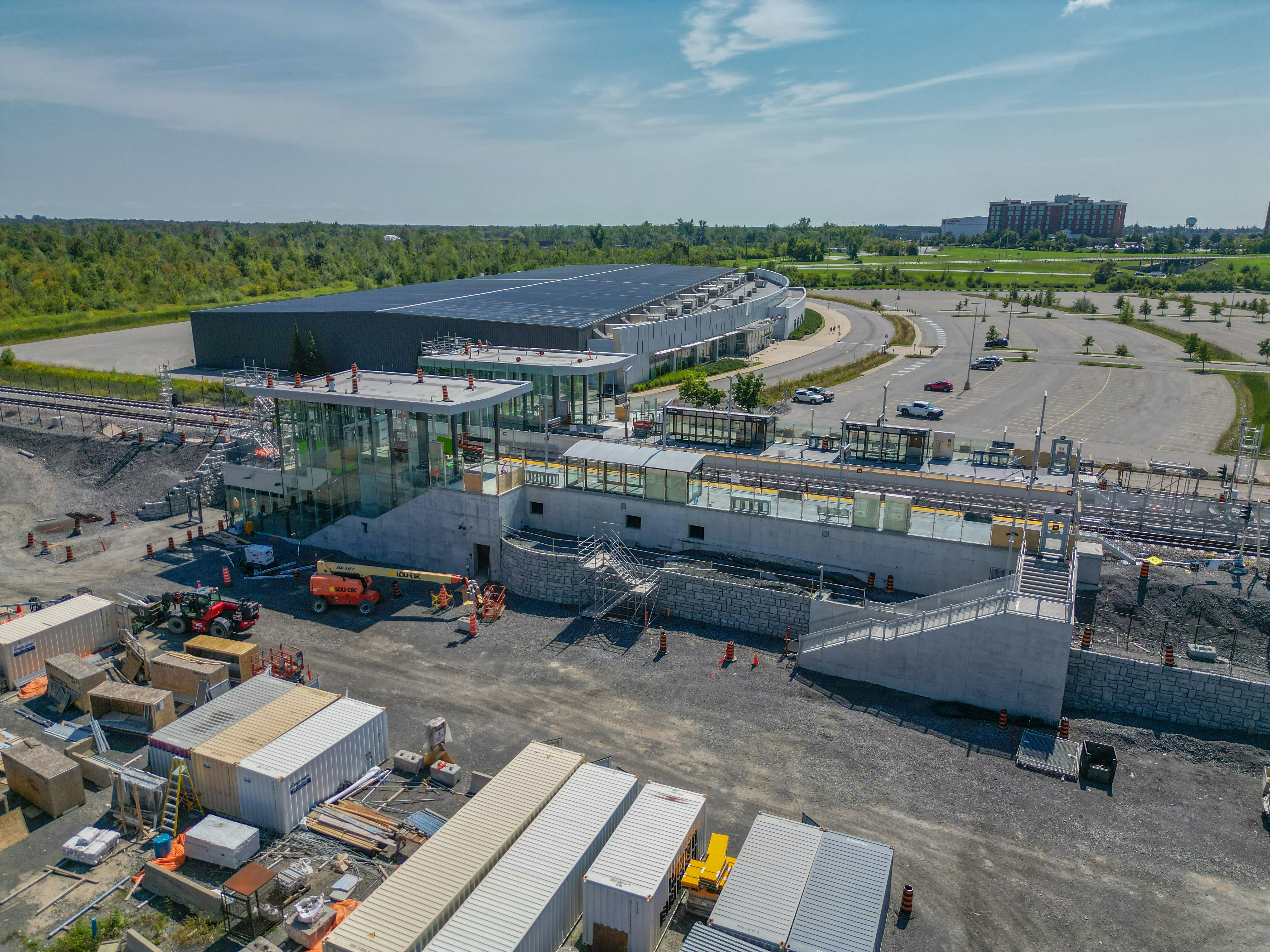 Station Uplands en construction