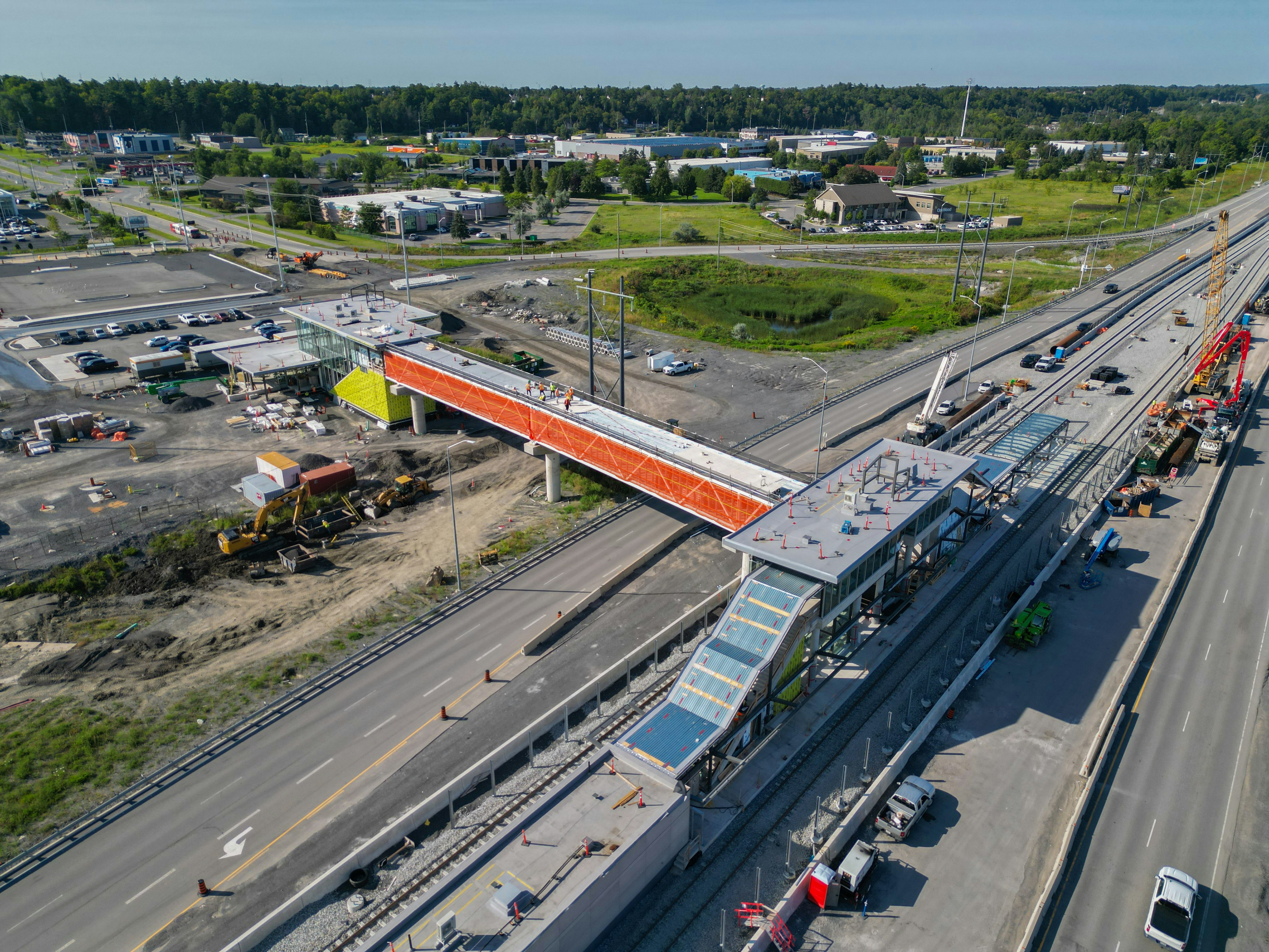 Photo de la station Trim en construction