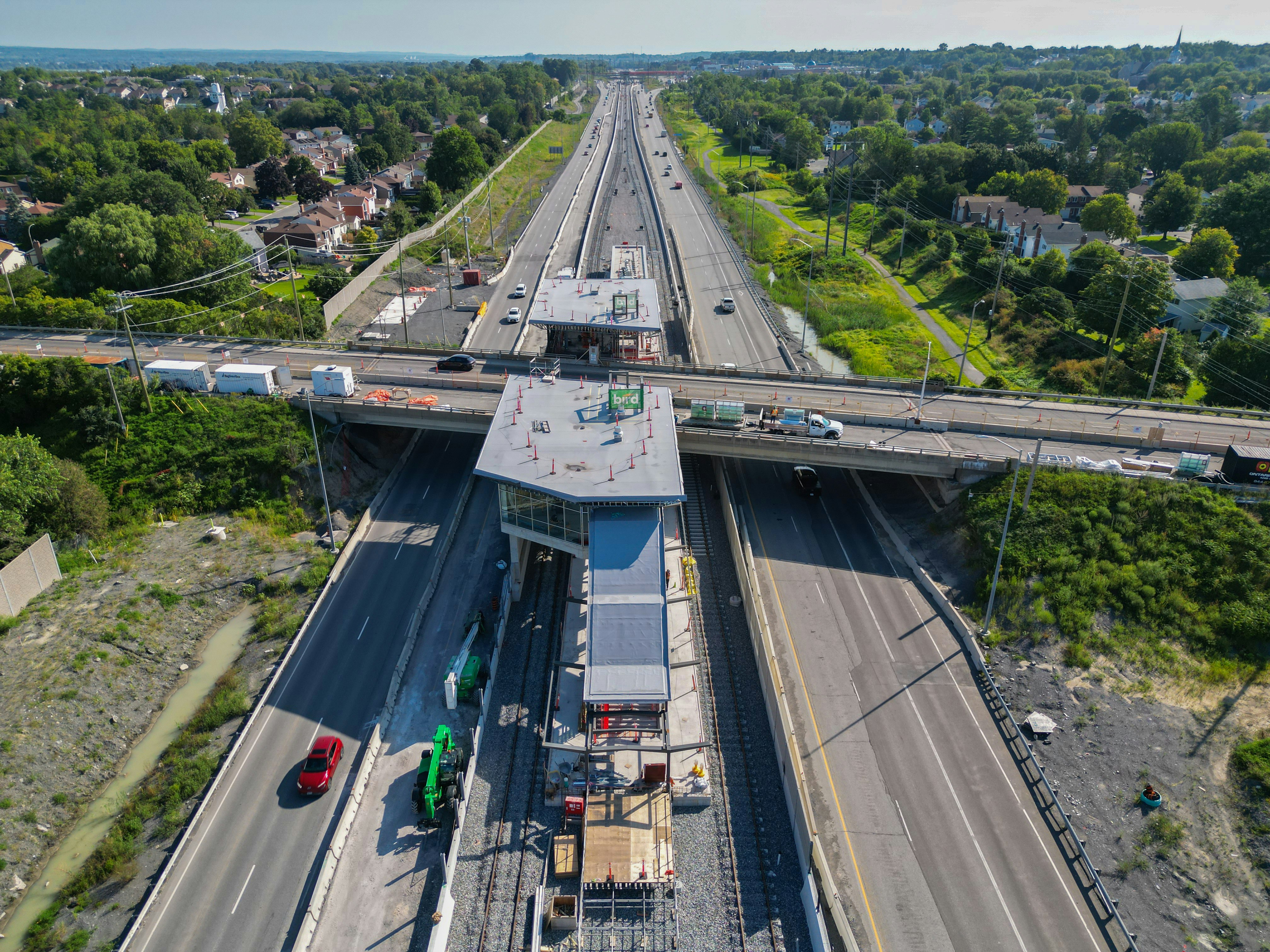 Photo de la station Covent Glen en construction