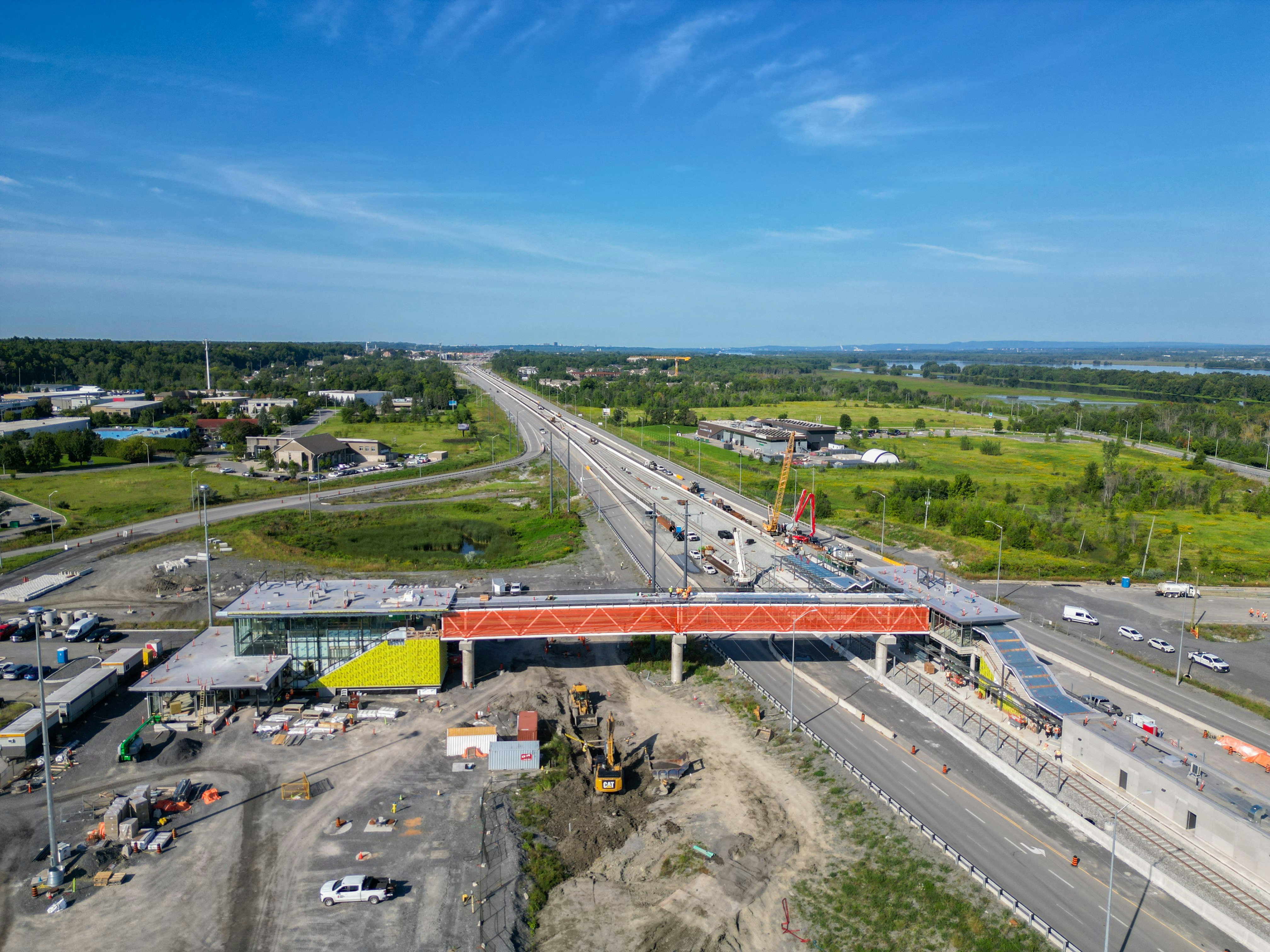 Photo de la station Trim en construction